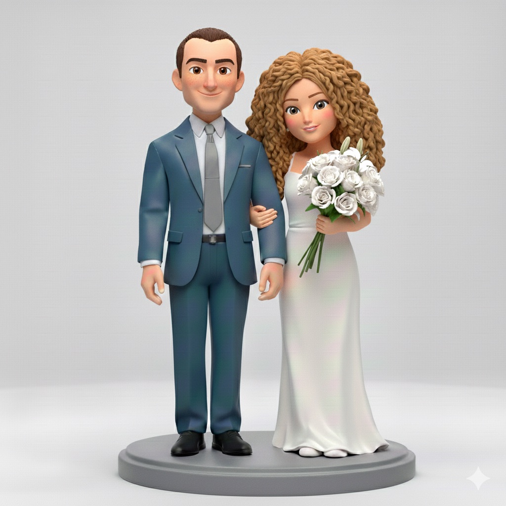 Classic Couple Curly Brunette